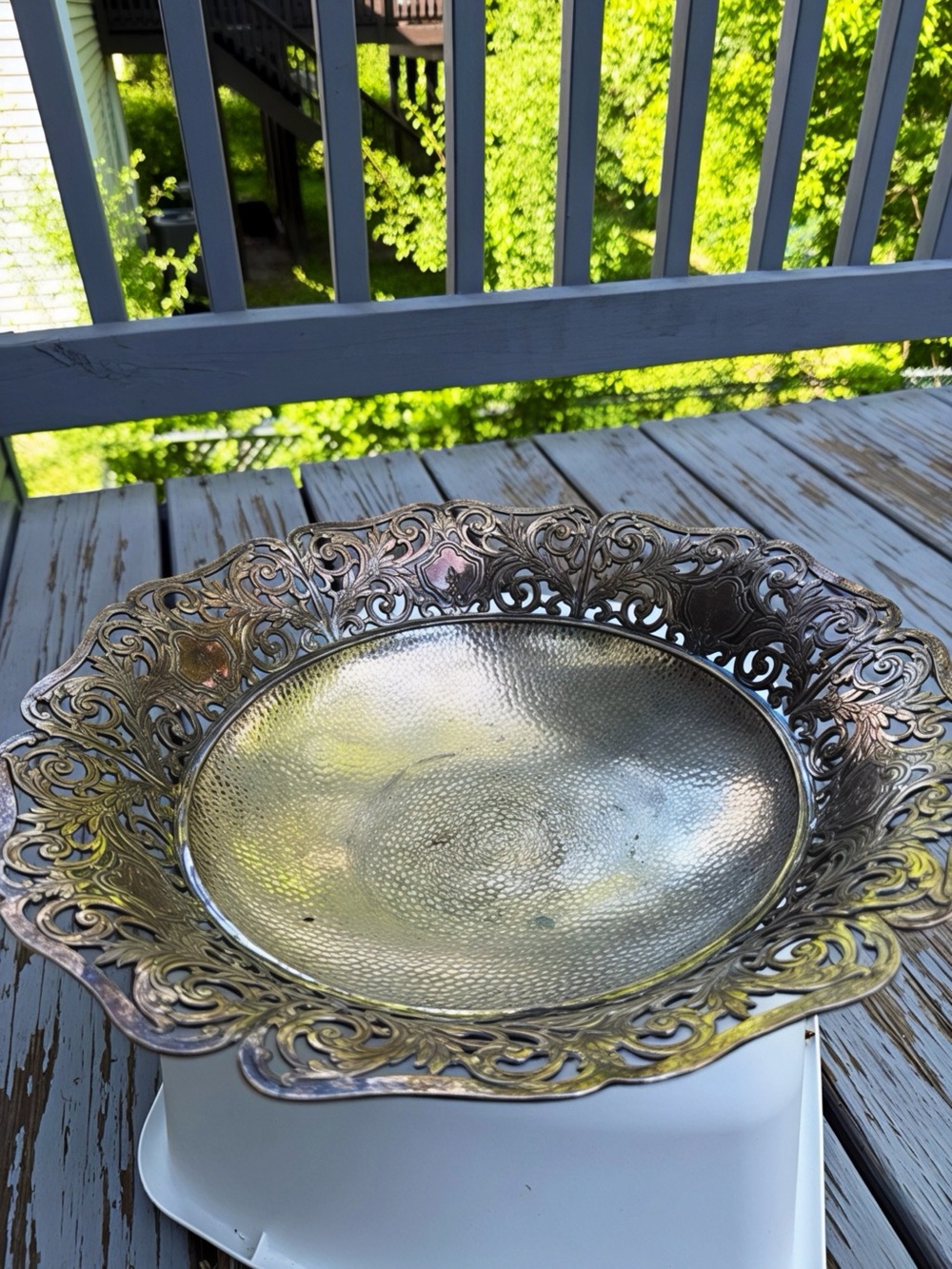 Antique decor forbes silver Co 2968 silverplat bowl